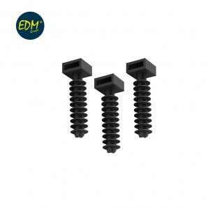 Pacote de 100 unidades. Plugue Preto Nº8 para Flange