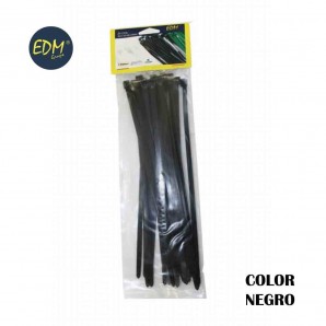 Abraçadeiras EDM Pretas 300x4,8mm Nylon de Alta Qualidade...