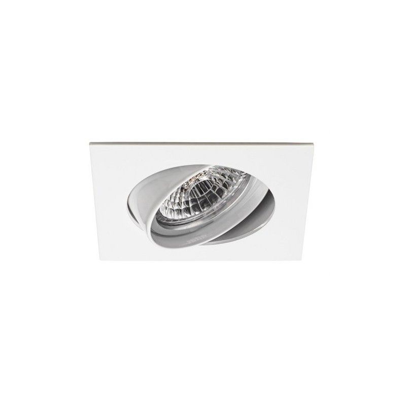 Luminaria 604 zamak empotrable basculante 12V 50W blanco JISO 604D-00