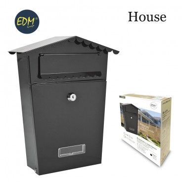 Buzon en acero modelo house color negro