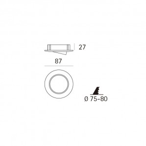 Downlight 634 GX5,3 12V 50W cromo mate JISO 634D-16 2