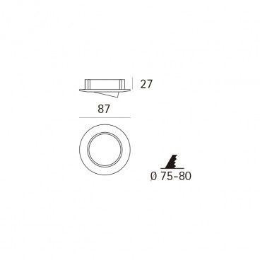 Downlight 634 GX5,3 12V 50W cromo mate JISO 634D-16