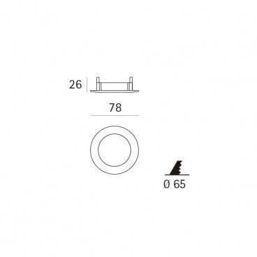 Downlight 631 GX5,3 12V 50W blanco técnico JISO 631D-90
