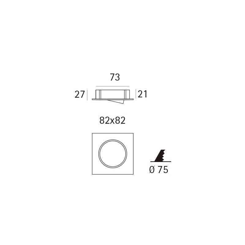 Downlight 604 GX5,3 12V 50W níquel satinado técnico JISO 604D-12