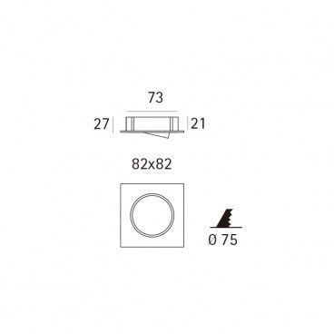 Downlight 604 GX5,3 12V 50W níquel satinado técnico JISO 604D-12