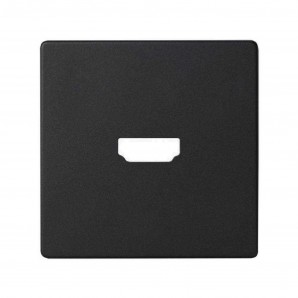 Placa conector HDMI Simon 82 negro mate SIMON 8201094-098