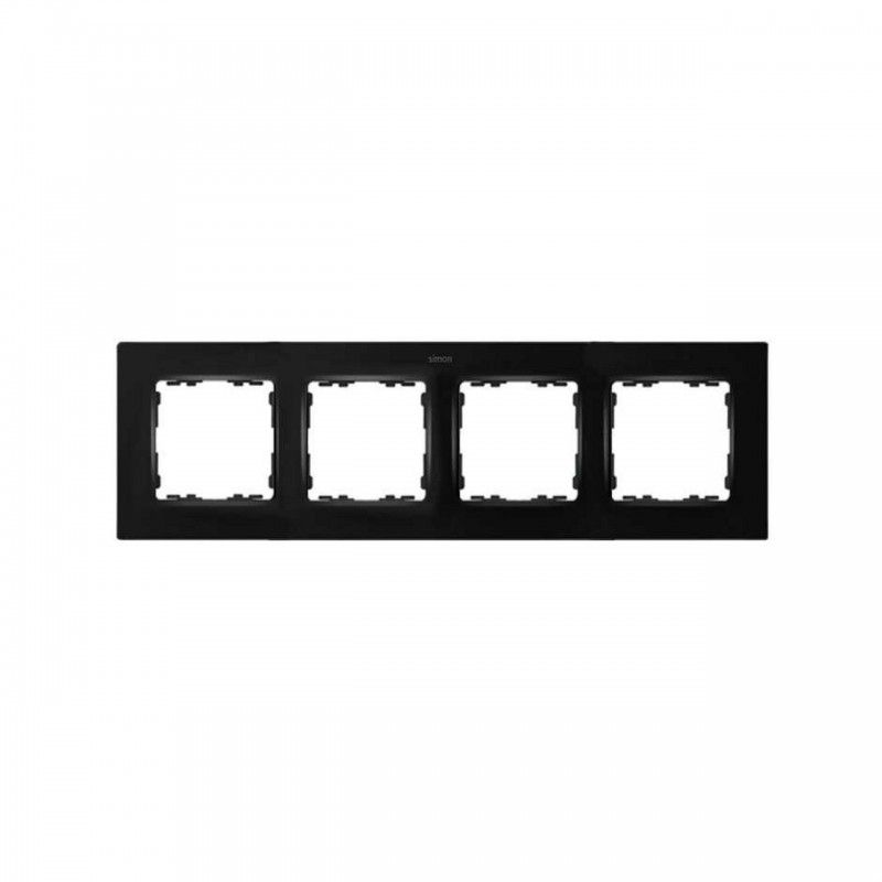 Conceito Simon 82 | Moldura 4 elementos preto fosco SIMON 8200647-098