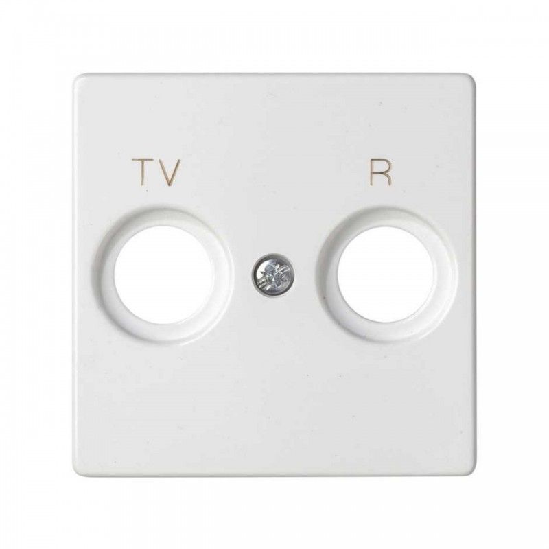 Placa toma R-TV blanco mate SIMON 8200053-090
