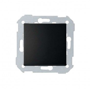 Interruptor unipolar 10AX Simon 82 embornamiento rápido + tecla negro mate SIMON 8200101-098