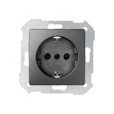 Conceito Simon 82 | Base de soquete Schuko 16A + tampa de titânio 8200432-096