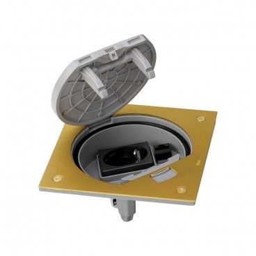 Unidad portamecanismo con base eléctrica K45 en latón SIMON KSE16U/23/71