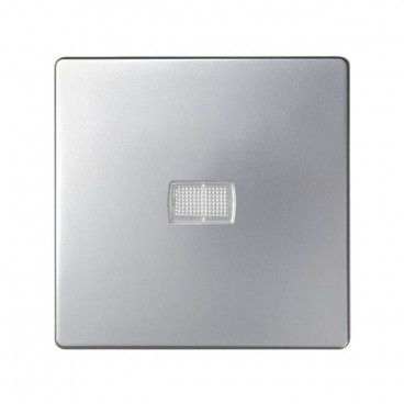 Tecla Simon 82 con visor neutro aluminio SIMON 8200013-033