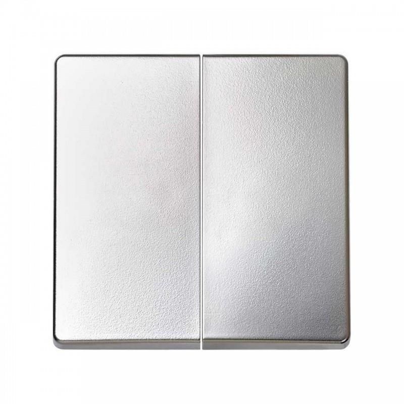 Tecla doble para doble cruzamiento Simon 82 aluminio SIMON 8202026-033