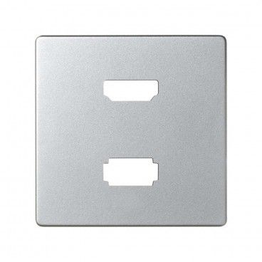 Tapa conector HDMI Simon 82 V1.4+USB2.0 tipo-A aluminio SIMON 8201095-033