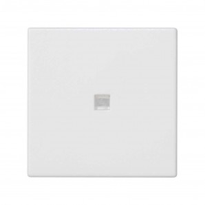 Pulsador unipolar 16A K45 con piloto 1 mecanismo visor transparente blanco nieve SIMON K114/9