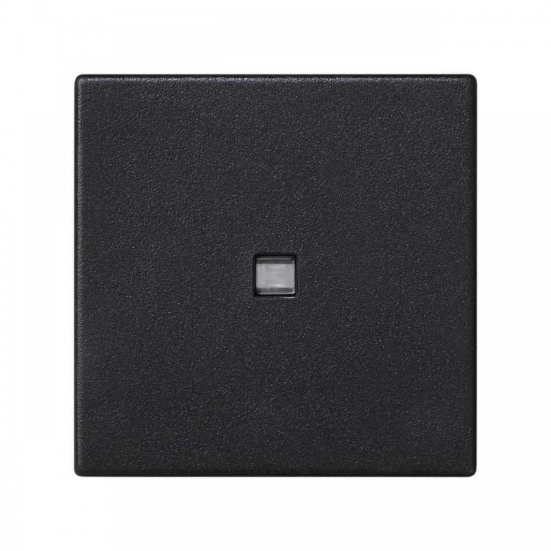 Pulsador unipolar 16A K45 con piloto 1 mecanismo visor transparente gris grafito SIMON K114/14