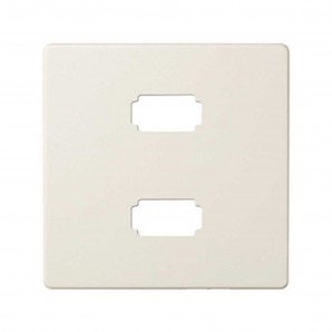 Placa Simon 82 para conector 2xUSB 2.0 tipo-A marfil SIMON 8201090-031