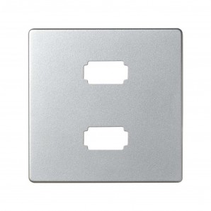 Simon placa 82 conector 2xUSB 2.0 tipo-A alumínio SIMON...