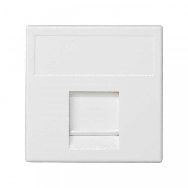 Placa K45 V-D guardapolvo con 1 conector AMP/KRONE blanco SIMON K76/9