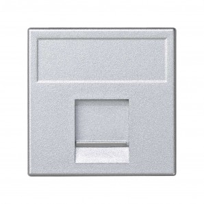 Placa K45 V-D guardapolvo con 1 conector AMP/KRONE aluminio SIMON K76/8