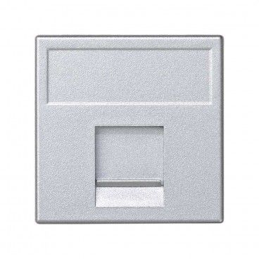 Placa K45 V-D guardapolvo con 1 conector AMP/KRONE aluminio SIMON K76/8