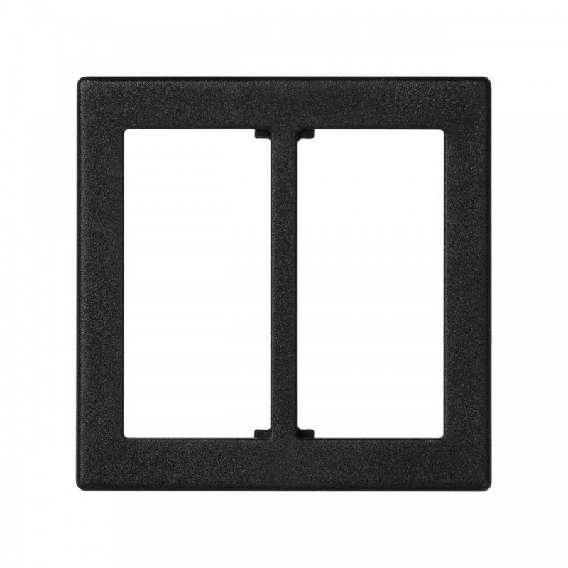 Placa K45 para 2 conectores rápida macho-hembra 3 polos gris grafito SIMON KB18/14