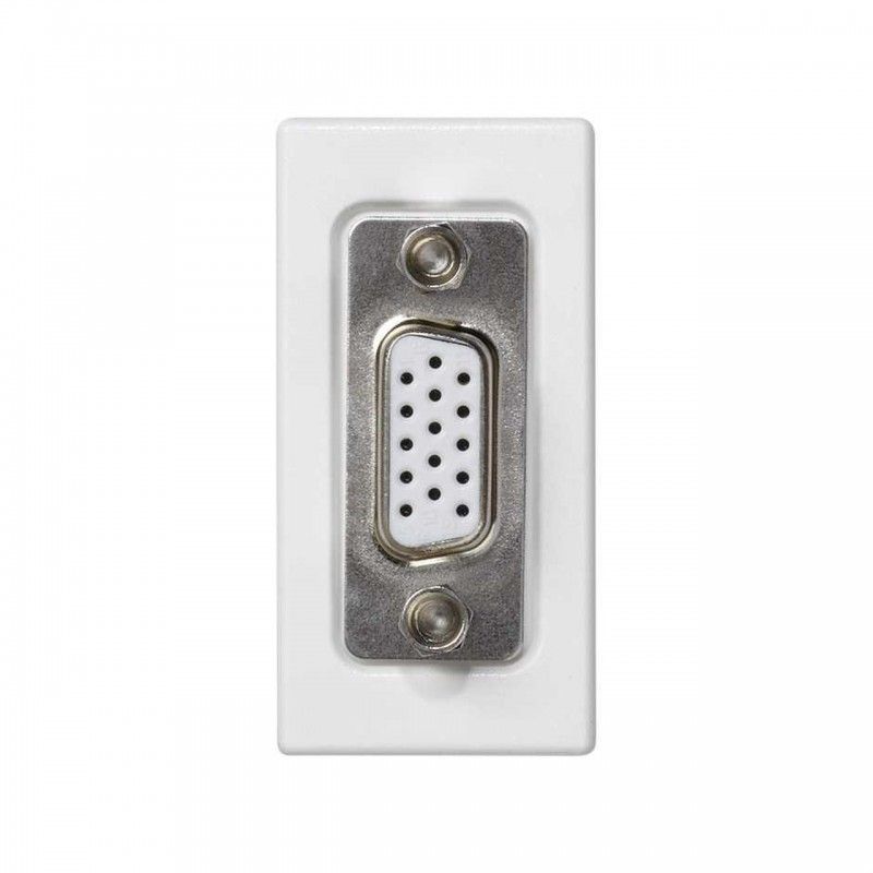 Placa K45 medio mecanismo con 1 conector VGA blanco nieve SIMON K100A/9