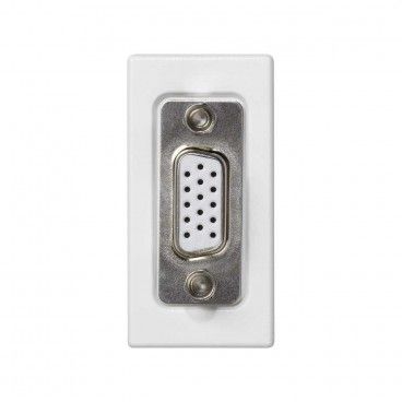 Placa K45 medio mecanismo con 1 conector VGA blanco nieve SIMON K100A/9