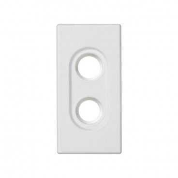 Placa K45 para 2 conectores RCA blanco nieve SIMON K101/9