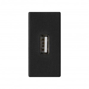 Placa K45 medio mecanismo con 1 conector USB tipo-A gris grafito SIMON K128B/14