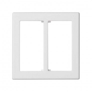 Placa K45 para 2 conectores rápida macho-hembra 3 polos blanco nieve SIMON KB18/9