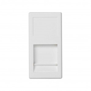 Placa K45 medio mecanismo plano ITT CANNON blanco nieve SIMON KA65/9