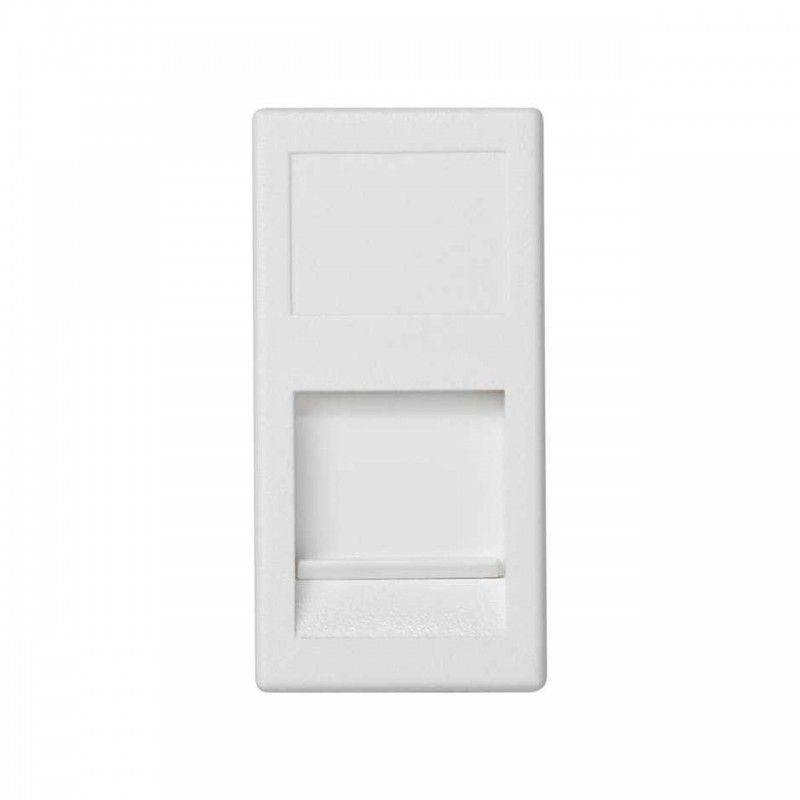 Placa K45 medio mecanismo plano ITT CANNON blanco nieve SIMON KA65/9