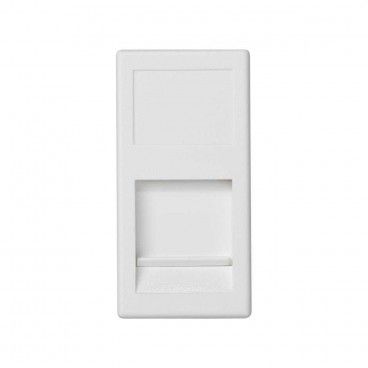 Placa K45 medio mecanismo plano ITT CANNON blanco nieve SIMON KA65/9