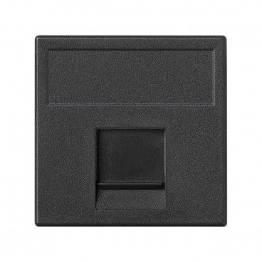 Placa K45 conector proteção contra poeira PANDUIT cinza grafite SIMON K69/14