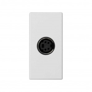 Placa K45 medio mecanismo con 1 conector Simon vídeo hembra blanco nieve SIMON K103B/9