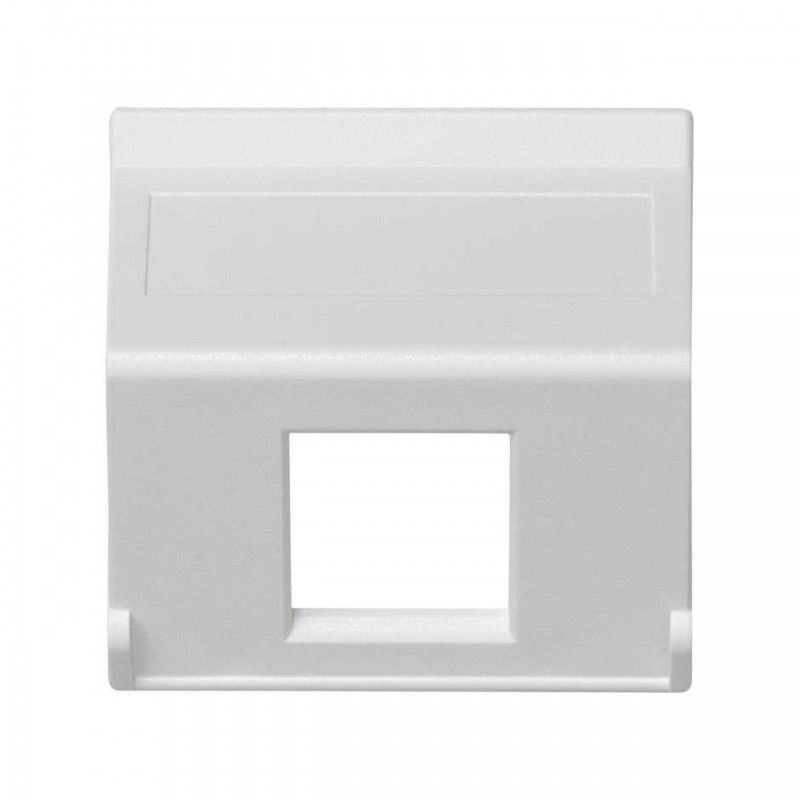 Placa inclinada K45 sem proteção contra poeira com 1 módulo MD branco neve SIMON K080/9