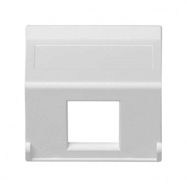 Placa inclinada K45 sem proteção contra poeira com 1 módulo MD branco neve SIMON K080/9