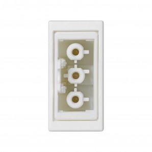 Placa K45 medio mecanismo con 1 conector hembra 3 polos blanco nieve SIMON K121B/9