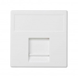 Placa K45 guardapolvo conector AMP/MDVO blanco nieve SIMON K68/9