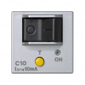 Placa K45 magnetotérmico diferencial 10A-10mA aluminio SIMON K107A/8