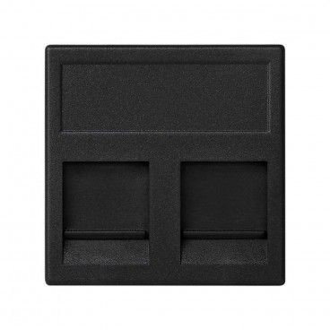 Placa de proteção contra poeira K45 com 2 conectores IBM cinza grafite SIMON KB87/14
