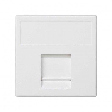 Placa K45 guardapolvo 2RJ11 ITT CANNON blanco nieve SIMON K65/9