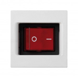 Placa K45 con interruptor luminoso bipolar 16A blanco nieve SIMON KL04/9
