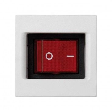 Placa K45 con interruptor luminoso bipolar 16A blanco nieve SIMON KL04/9