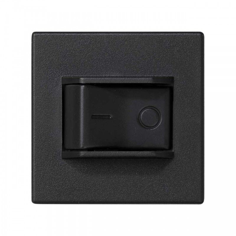 Placa K45 com interruptor magnetotérmico bipolar 10A DIN cinza grafite SIMON K106A/14