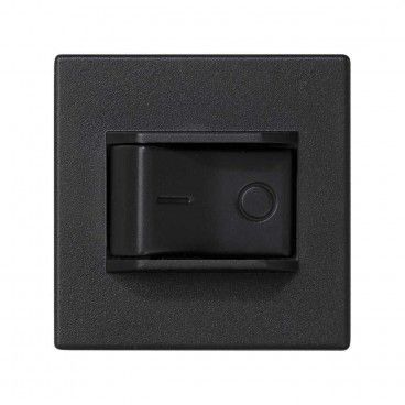Placa K45 con magnetotérmico bipolar 10A DIN gris grafito SIMON K106A/14