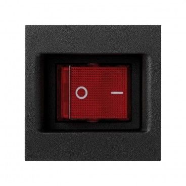 Placa K45 con interruptor luminoso bipolar 16A gris grafito SIMON KL04/14