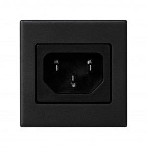Placa K45 con 1 conector rápido macho IEC320 gris grafito SIMON K305A/14