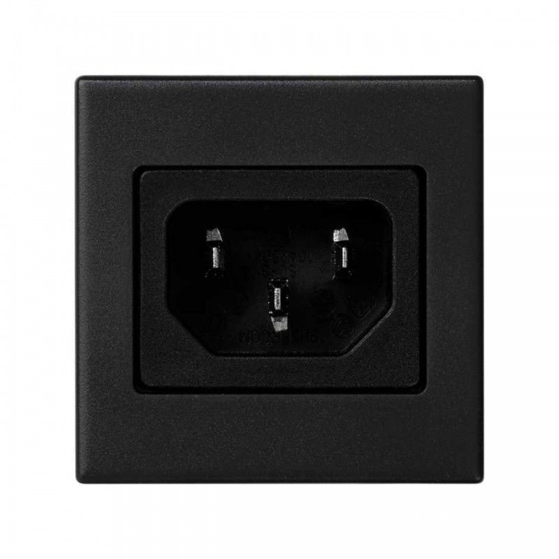 Placa K45 con 1 conector rápido macho IEC320 gris grafito SIMON K305A/14